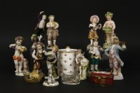 Lot 1198 - A collection of 19th century Continental porcelain figures