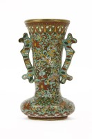 Lot 1190 - A late 19th century Japanese cloisonne vase