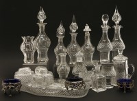 Lot 1150 - A collection of cut glass decanters