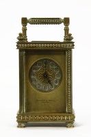 Lot 1191 - A brass carriage clock