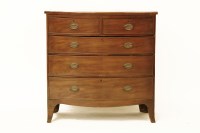 Lot 1729 - A mahogany bow front chest of drawers