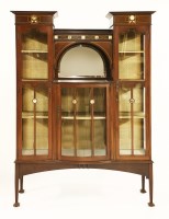 Lot 4 - A Shapland and Petter mahogany inlaid display cabinet