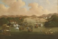 Lot 332 - Studio of Peter Monamy (1681-1749) 
THE CAPTURE OF PORTO BELLO