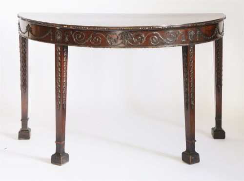 Lot 125 - An Adam-style mahogany demi-lune table