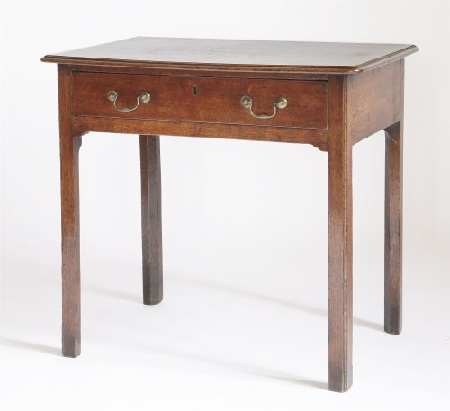 Lot 109 - A George III oak side table