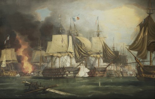 Lot 90 - George Chambers (1803-1840)
THE BATTLE OF TRAFALGAR
Signed and dated 1839 l.r.