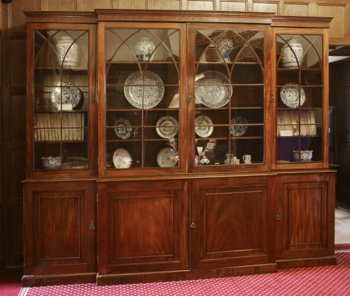 Lot 172 - A George lll mahogany breakfront bookcase