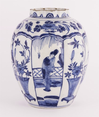 Lot 160 - A Dutch delft blue and white vase