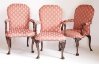Lot 206 - A set of twelve mahogany open armchairs