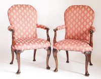 Lot 207 - A set of eight mahogany open armchairs