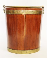 Lot 210 - A George III mahogany log bucket