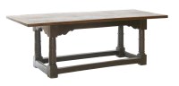 Lot 16 - An oak refectory table