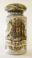 Lot 27 - A large glass apothecary's display jar and cover