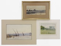 Lot 1554 - Three watercolours to include