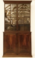 Lot 1734 - A George III mahogany and glazed bookcase