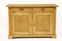 Lot 1635 - A Continental pine side cabinet