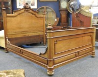 Lot 1777 - A French walnut bed