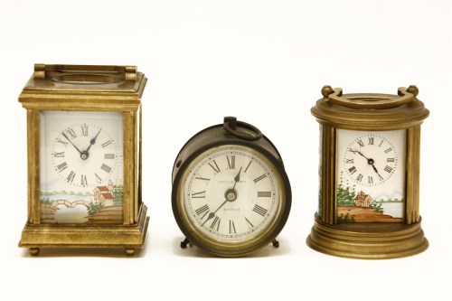 Lot 1185 - A Botly and Lewis miniature mantel clock