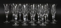 Lot 37 - A matched set of eighteen modern champagne flutes