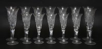 Lot 38 - A set of nine modern champagne flutes