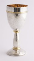 Lot 262 - A modern parcel gilt silver goblet