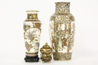 Lot 1365 - Two Japanese Satsuma vases