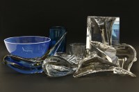 Lot 1246 - Sven Palmquist for Orrefors glass sculpture of angular form