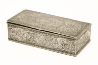 Lot 1169 - A probably Persian silver and niello box