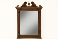 Lot 1800 - A late Victorian oak framed wall mirror