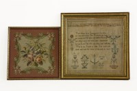 Lot 1497 - A 19th century sampler with a biblical quote