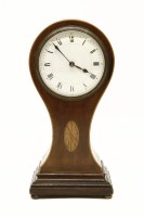 Lot 1186 - An Edwardian inlaid mahogany boudoir clock