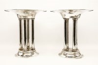 Lot 1176 - A pair of Fink chrome plated tazzas