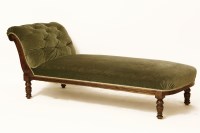 Lot 1816 - A late Victorian beech wood chaise longue