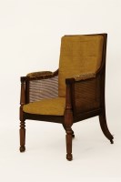 Lot 1829 - A Victorian mahogany Bergere armchair