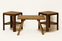 Lot 1679 - A pair of Art Deco rosewood two tier occasional tables