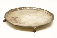 Lot 1177 - A large late 19th century silver salver
