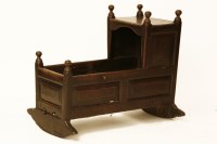 Lot 1835 - A late 19th century oak cradle