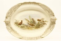 Lot 1240 - A late 19th century Royal Worcester meat plate