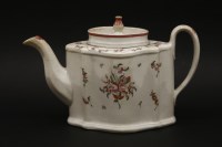 Lot 1227 - A Newhall porcelain 'silver shape' teapot