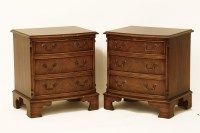 Lot 1778 - A pair of reproduction mahogany bedside chests