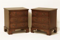 Lot 1692 - A pair of reproduction mahogany bedside chests