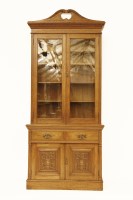 Lot 1666 - A Victorian oak glazed bookcase