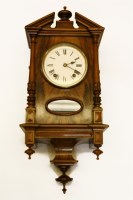 Lot 1353 - A walnut Vienna style wall clock
