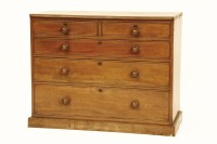 Lot 1657 - A Victorian walnut five drawer chest