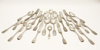 Lot 1159 - A part canteen of mixed silver cutlery