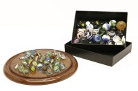 Lot 1136 - Marbles - solitaire board and set