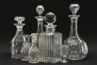 Lot 1310 - Nine cut glass decanters