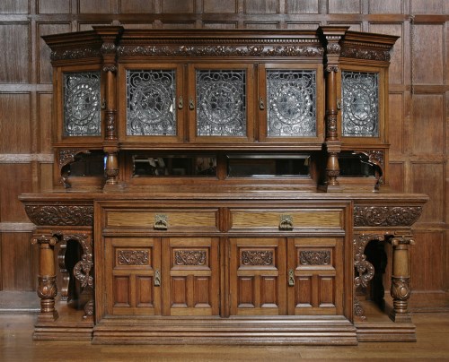 Lot 47 - An extraordinary late Victorian oak sideboard
