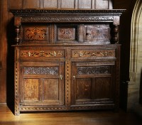 Lot 48 - An inlaid oak buffet.
17th century and later