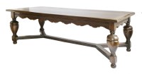 Lot 60 - An oak refectory table